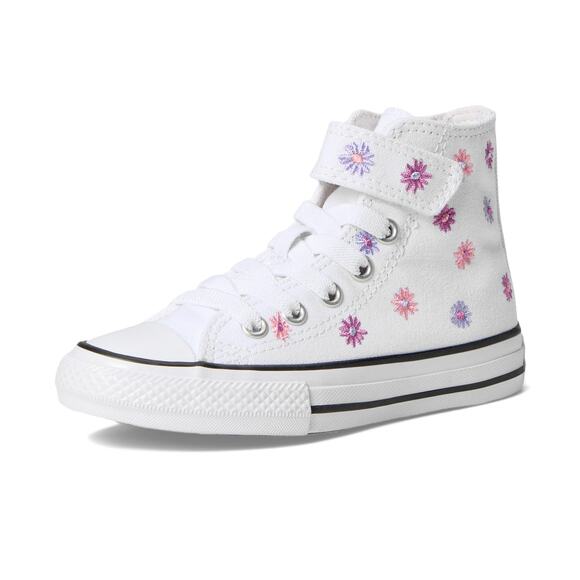 NWT Converse Chuck Taylor All Star Little Kid Floral - White/Jellyfish - size 3 - Picture 2 of 7